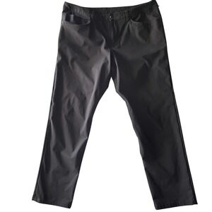 Lululemon ABC Warpstreme Classic Pants Mens Size 38 Black Chino Stretch Preppy